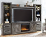 Wynnlow 4-Piece Entertainment Center with Electric Fireplace Royal Furniture