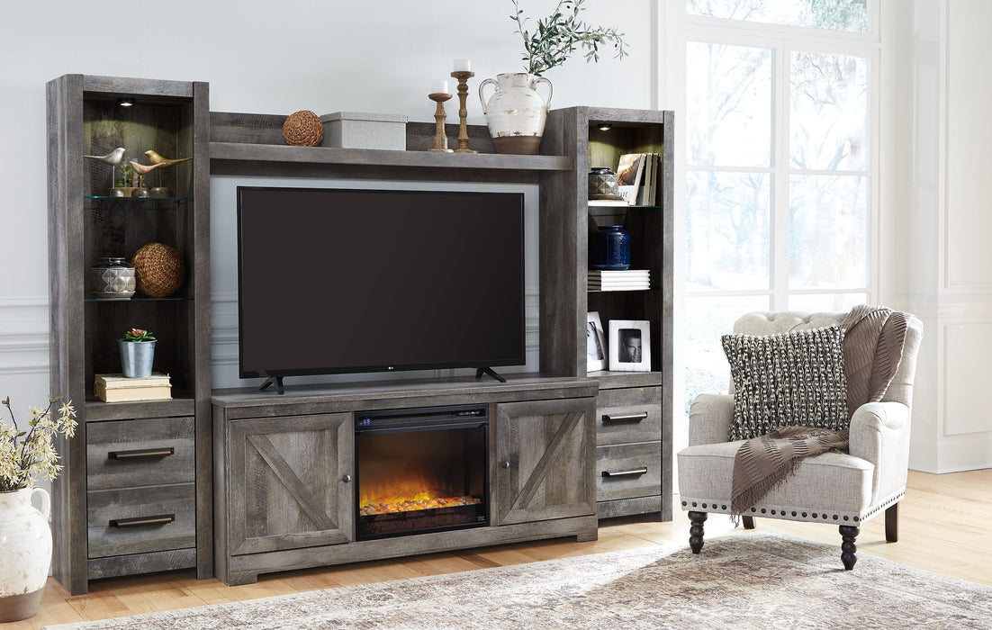 Wynnlow 4-Piece Entertainment Center with Electric Fireplace Royal Furniture