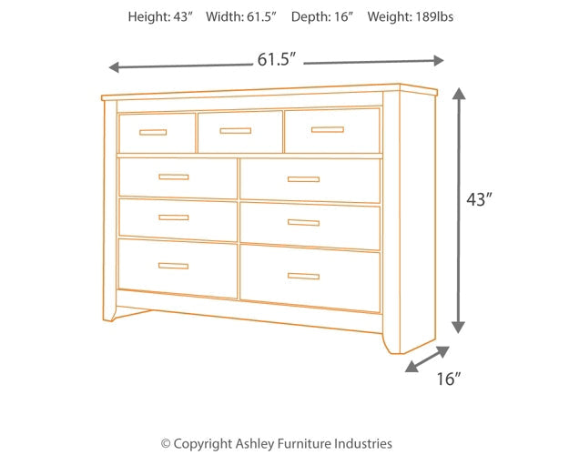 Zelen Full Panel Headboard with Dresser Royal Furniture