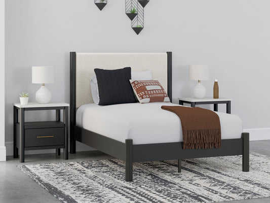 Cadmori  Upholstered Panel Bed