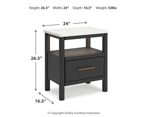 Cadmori Full Upholstered Panel Bed with 2 Nightstands