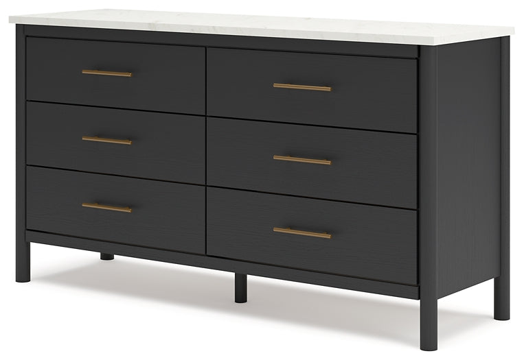 Cadmori Full Upholstered Panel Bed with Dresser and 2 Nightstands