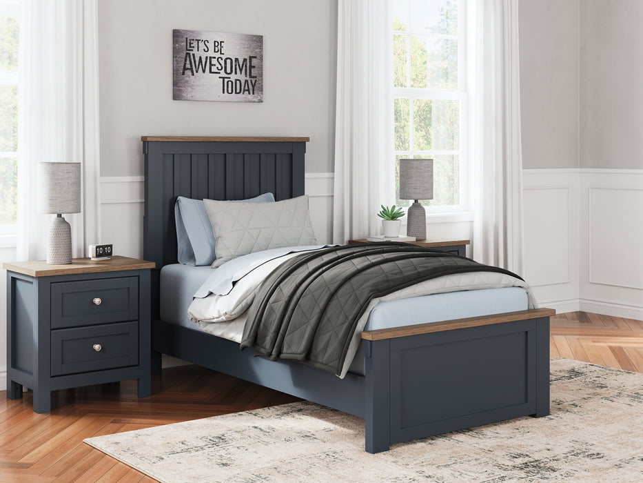 Landocken Twin Panel Bed with Dresser and 2 Nightstands