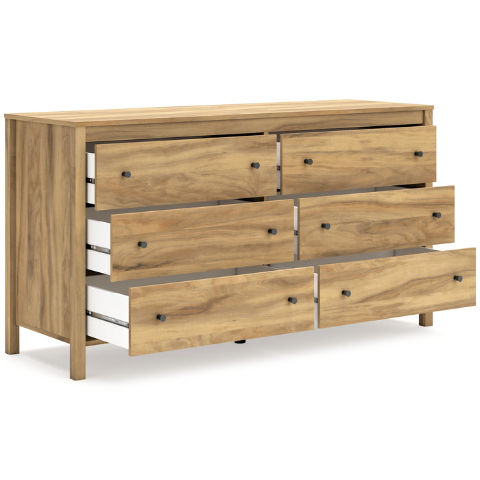 Bermacy Queen Platform Panel Bed with Dresser