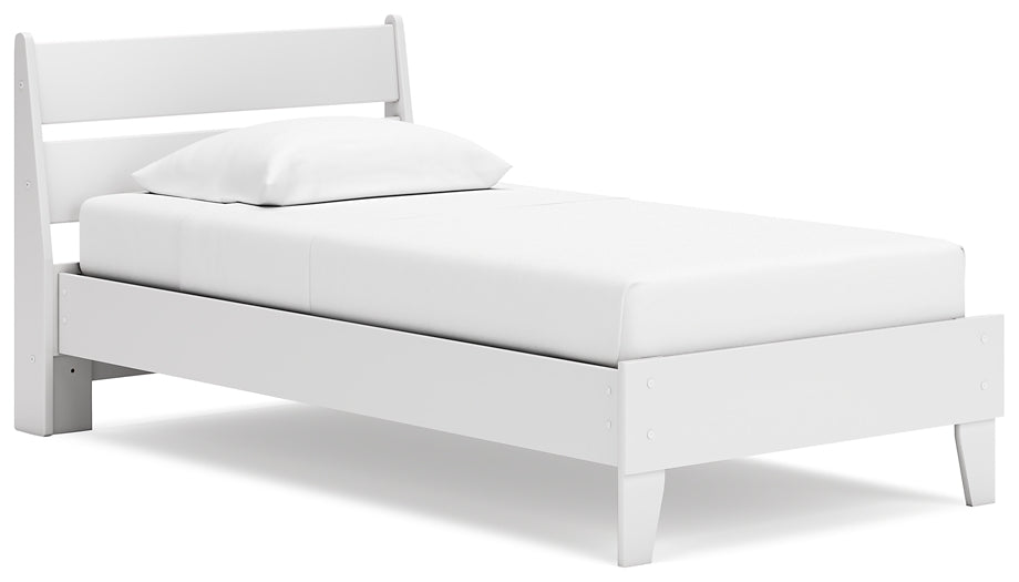 Socalle Twin Panel Platform Bed with Nightstand