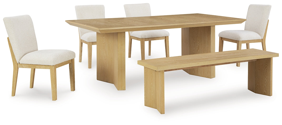 Whittgate Dining Table and 4 Chairs and Bench