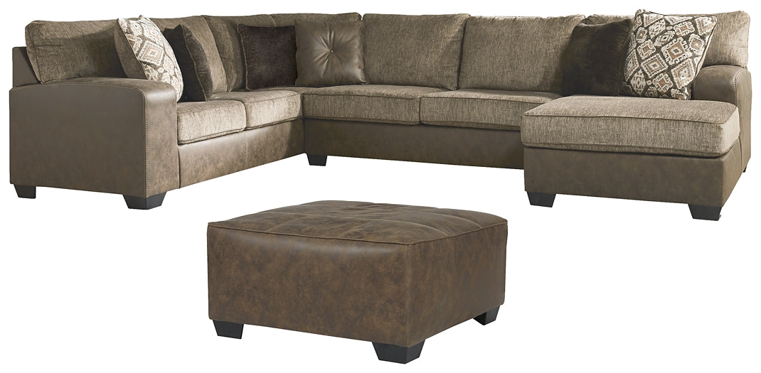 Abalone 3-Piece Sectional with Ottoman Royal Furniture