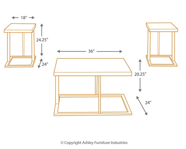 Airdon Occasional Table Set (3/CN) Royal Furniture