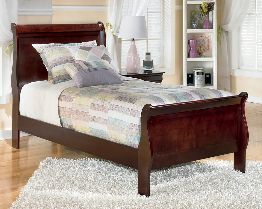 Alisdair Twin Sleigh Bed with Mirrored Dresser and 2 Nightstands Royal Furniture