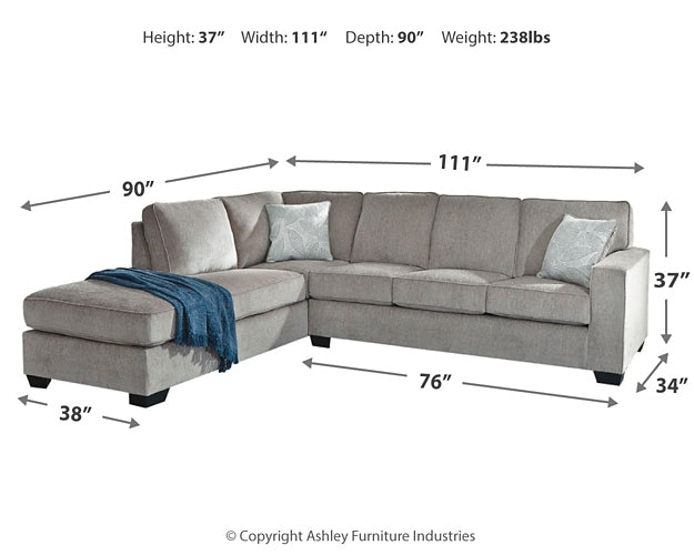 Altari 2-Piece Sectional with Chaise Royal Furniture