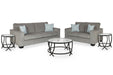 Altari Sofa and Loveseat with Coffee Table and 2 End Tables Royal Furniture