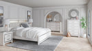 Altyra King Bookcase Headboard with Mirrored Dresser, Chest and Nightstand Royal Furniture