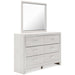 Altyra King Bookcase Headboard with Mirrored Dresser, Chest and Nightstand Royal Furniture