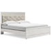 Altyra King Panel Bed with Mirrored Dresser, Chest and 2 Nightstands Royal Furniture