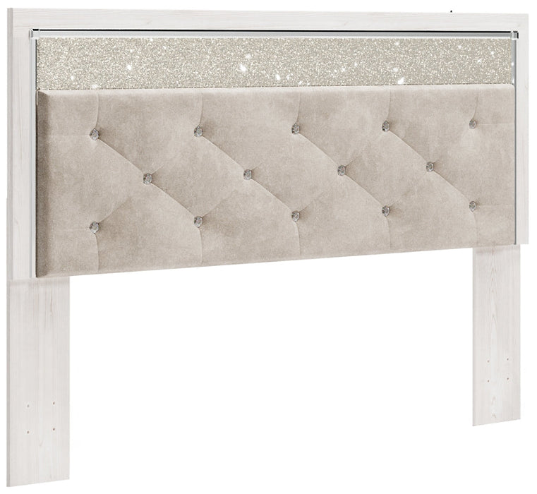 Altyra King Panel Headboard with Mirrored Dresser, Chest and 2 Nightstands Royal Furniture