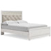 Altyra Queen Panel Bed with Mirrored Dresser and 2 Nightstands Royal Furniture