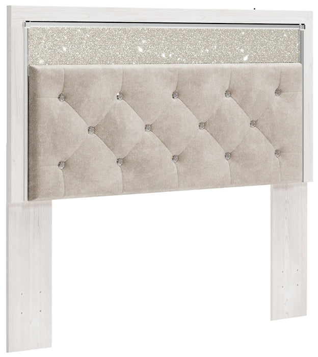 Altyra Queen Panel Headboard with Mirrored Dresser, Chest and Nightstand Royal Furniture