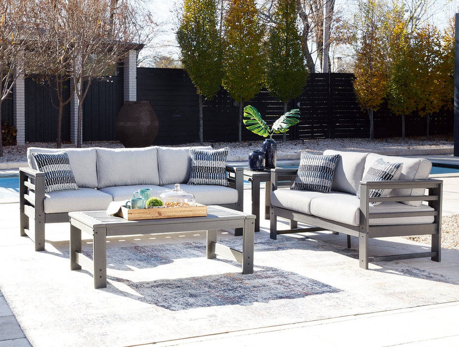 Amora Outdoor Sofa and Loveseat with Coffee Table and 2 End Tables Royal Furniture