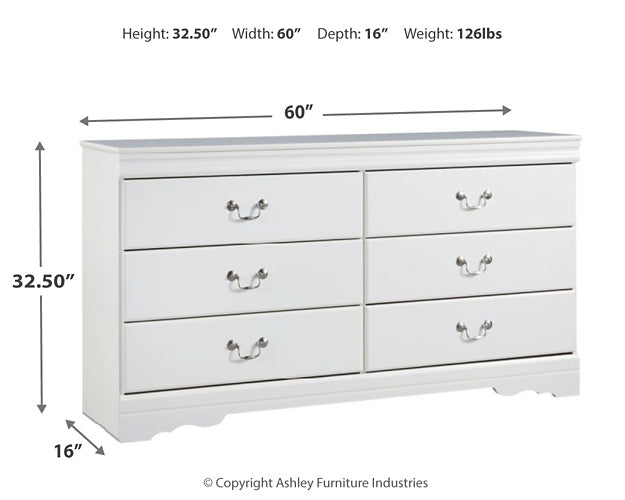 Anarasia Six Drawer Dresser Royal Furniture