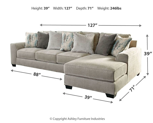 Ardsley 2-Piece Sectional with Ottoman Royal Furniture