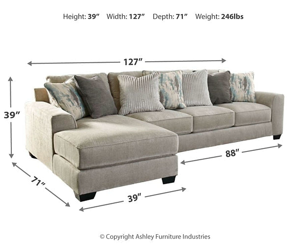 Ardsley 2-Piece Sectional with Ottoman Royal Furniture