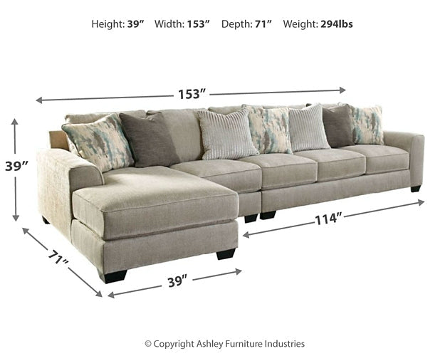 Ardsley 3-Piece Sectional with Chaise Royal Furniture