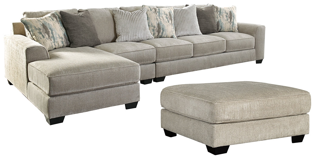 Ardsley 3-Piece Sectional with Ottoman Royal Furniture