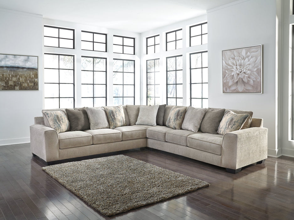 Ardsley 3-Piece Sectional with Ottoman Royal Furniture