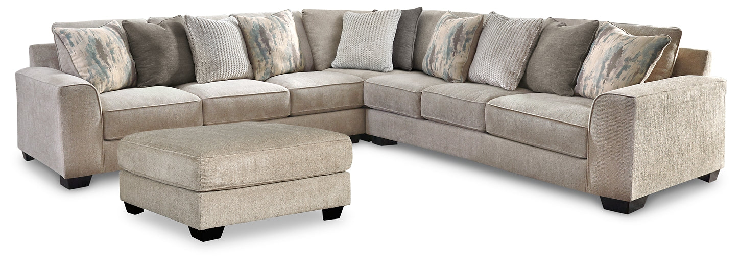 Ardsley 3-Piece Sectional with Ottoman Royal Furniture