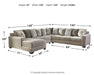 Ardsley 4-Piece Sectional with Chaise Royal Furniture