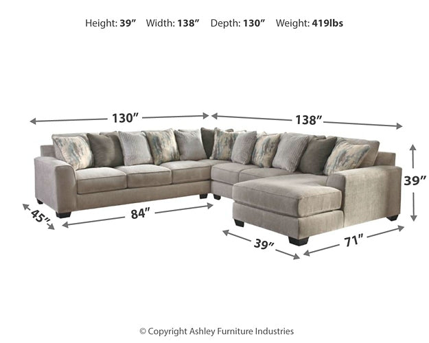 Ardsley 4-Piece Sectional with Chaise Royal Furniture