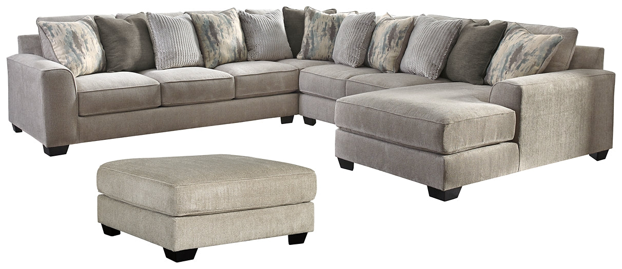 Ardsley 4-Piece Sectional with Ottoman Royal Furniture