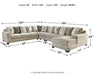 Ardsley 5-Piece Sectional with Ottoman Royal Furniture