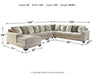 Ardsley 5-Piece Sectional with Ottoman Royal Furniture