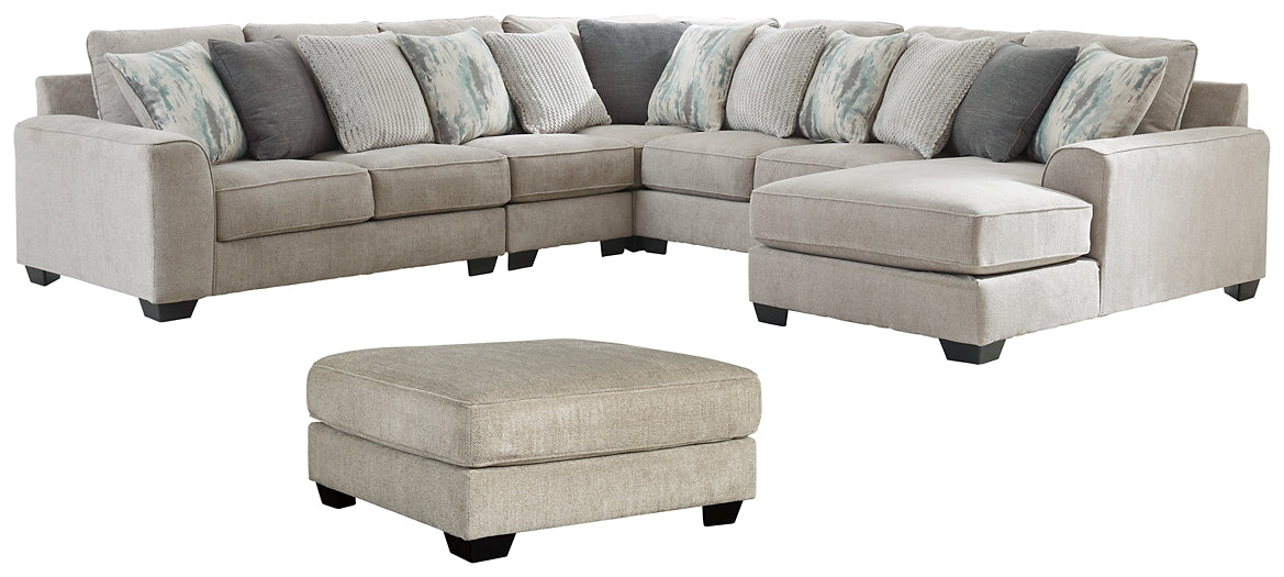 Ardsley 5-Piece Sectional with Ottoman Royal Furniture