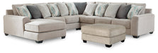 Ardsley 5-Piece Sectional with Ottoman Royal Furniture