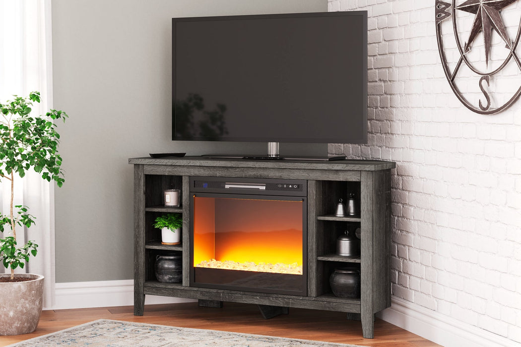 Arlenbry Corner TV Stand with Electric Fireplace Royal Furniture