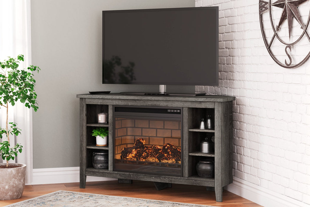 Arlenbry Corner TV Stand with Electric Fireplace Royal Furniture