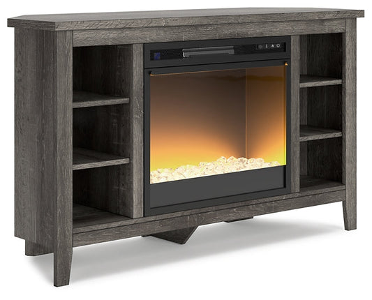 Arlenbry Corner TV Stand with Electric Fireplace Royal Furniture