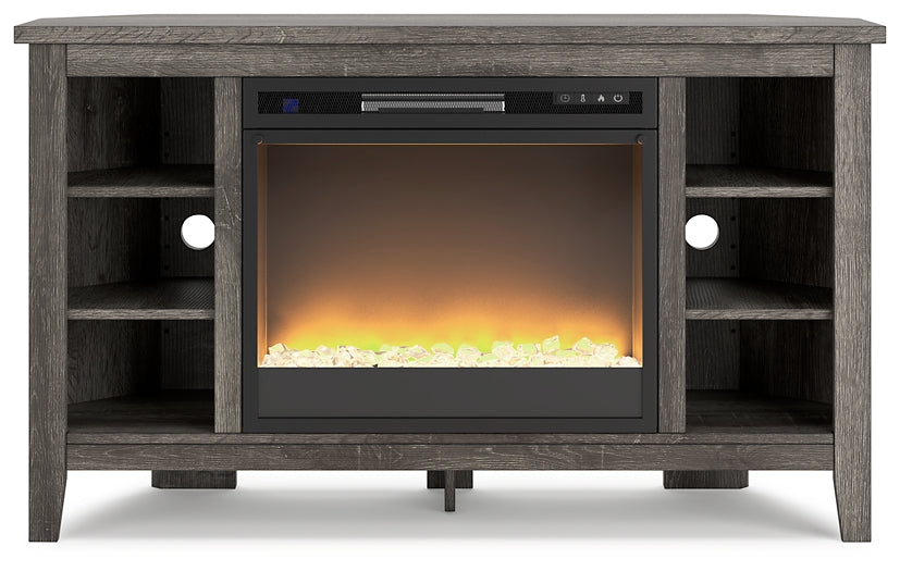 Arlenbry Corner TV Stand with Electric Fireplace Royal Furniture