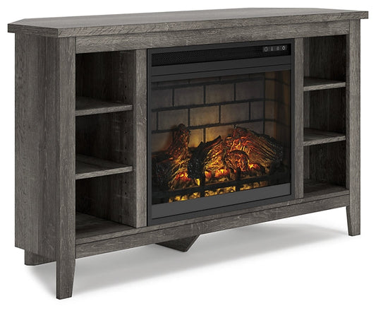 Arlenbry Corner TV Stand with Electric Fireplace Royal Furniture