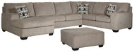 Ballinasloe 3-Piece Sectional with Ottoman Royal Furniture