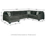 Ballinasloe 3-Piece Sectional with Ottoman Royal Furniture