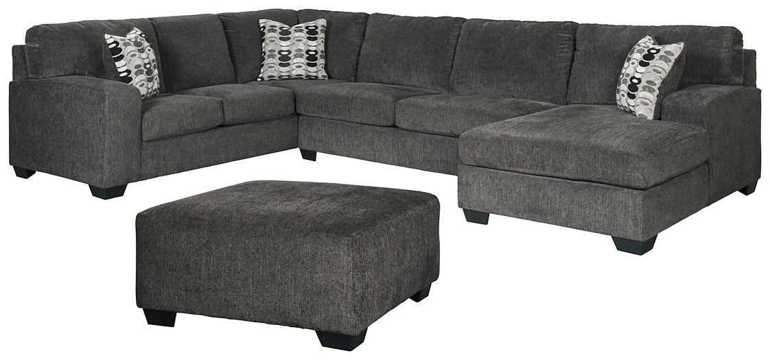 Ballinasloe 3-Piece Sectional with Ottoman Royal Furniture