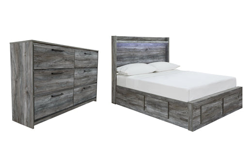 Baystorm Full Panel Bed with 4 Storage Drawers with Dresser Royal Furniture