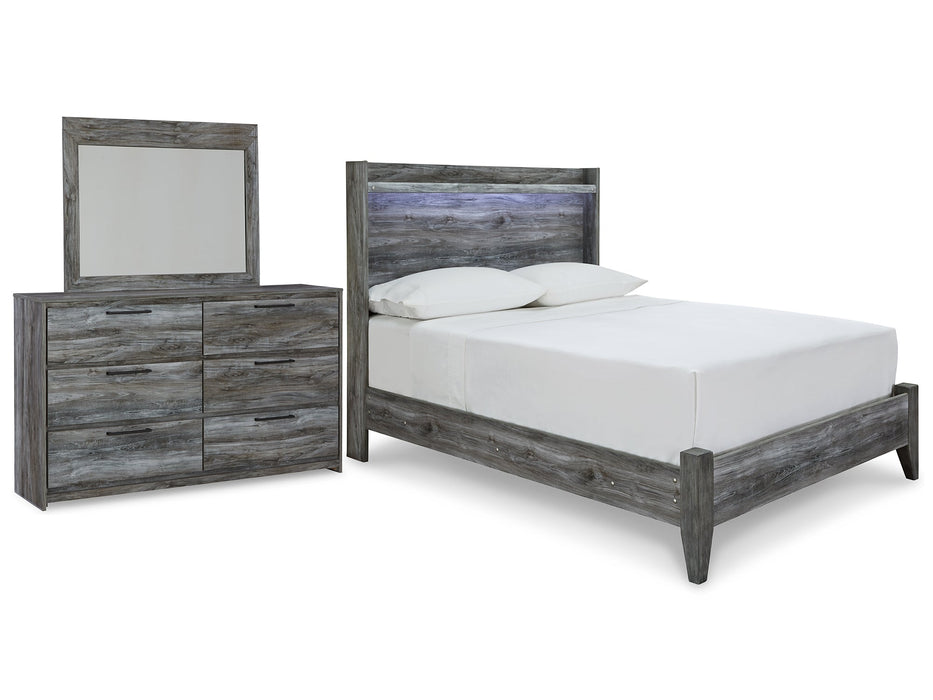 Baystorm Full Panel Bed with Mirrored Dresser Royal Furniture