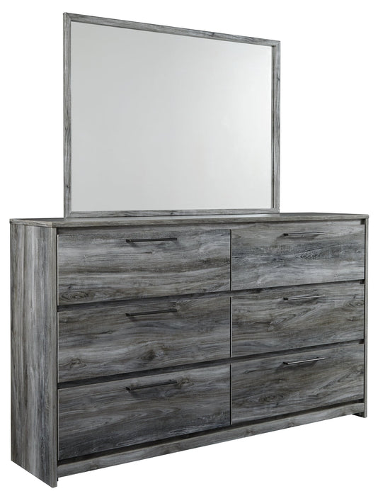 Baystorm Full Panel Bed with Mirrored Dresser and Nightstand Royal Furniture