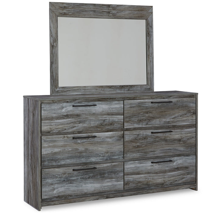 Baystorm Twin Panel Bed with Mirrored Dresser Royal Furniture