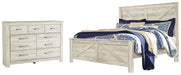 Bellaby King Crossbuck Panel Bed with Dresser Royal Furniture