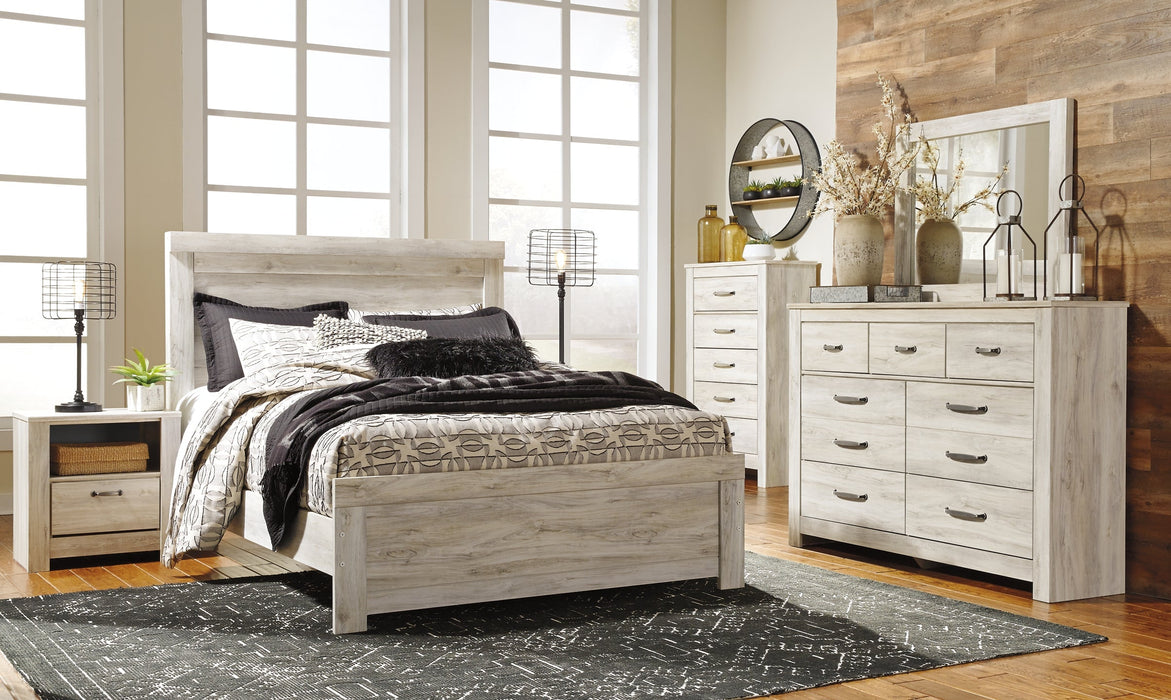 Bellaby Queen Crossbuck Panel Bed with Dresser Royal Furniture